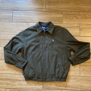 VTG Polo Ralph Lauren Bi-Swing Harrington Jacket Windbreaker Army Green Medium